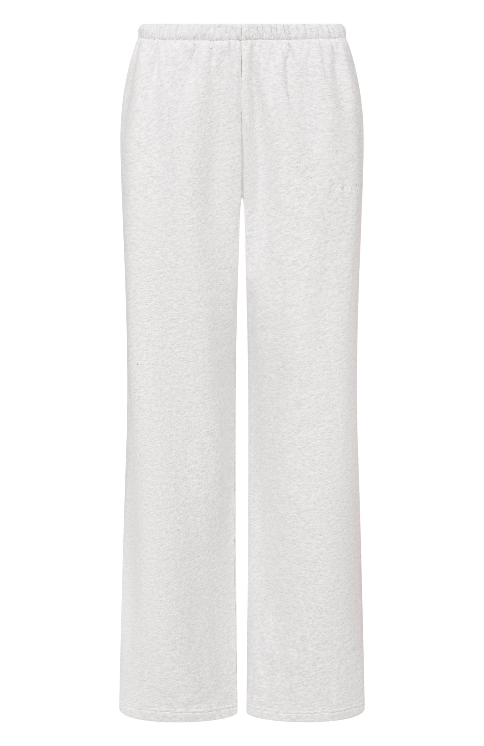 Хлопковые брюки SPORTY AND RICH светло-серого цвета по цене 27150 руб., арт. PA08284300GY03, фото 1 Хлопковые брюки SPORTY AND RICH, арт. PA08284300GY03, фото 1