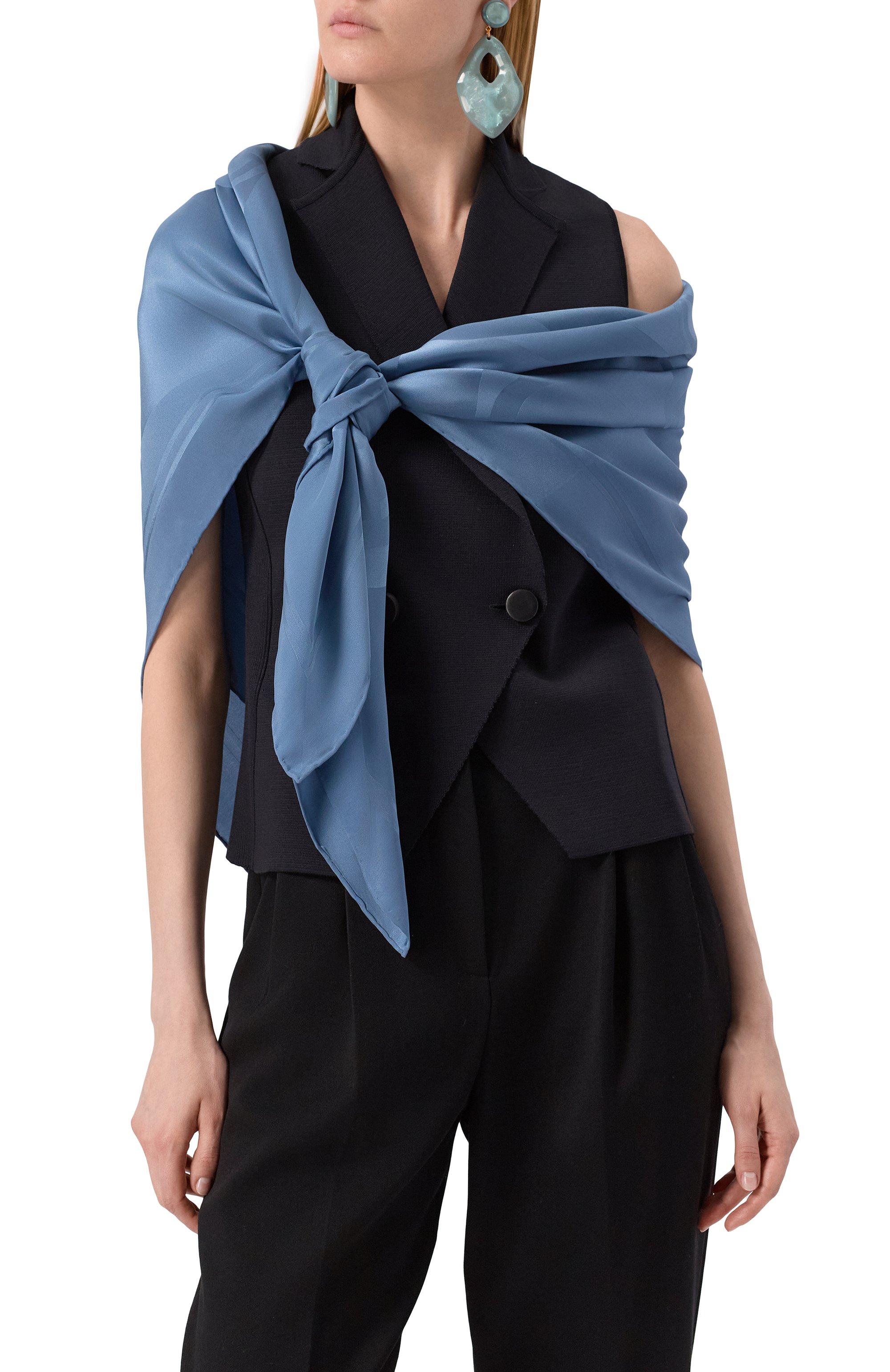 Шелковая шаль GIORGIO ARMANI, арт. GW001082/AF15328, фото 2