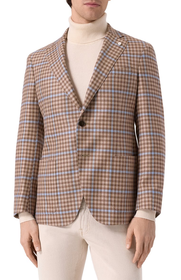 Пиджак из шерсти и шелка LUIGI BIANCHI, арт. 2564/52003, фото 4