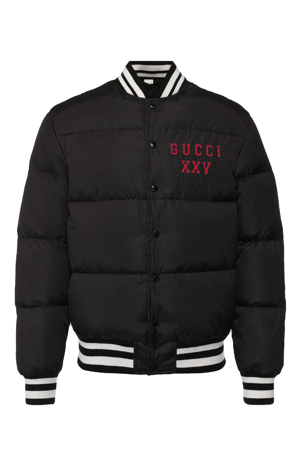 Пуховый бомбер на кнопках с контрастными манжетами GUCCI, арт. 543570/Z4190, фото 1