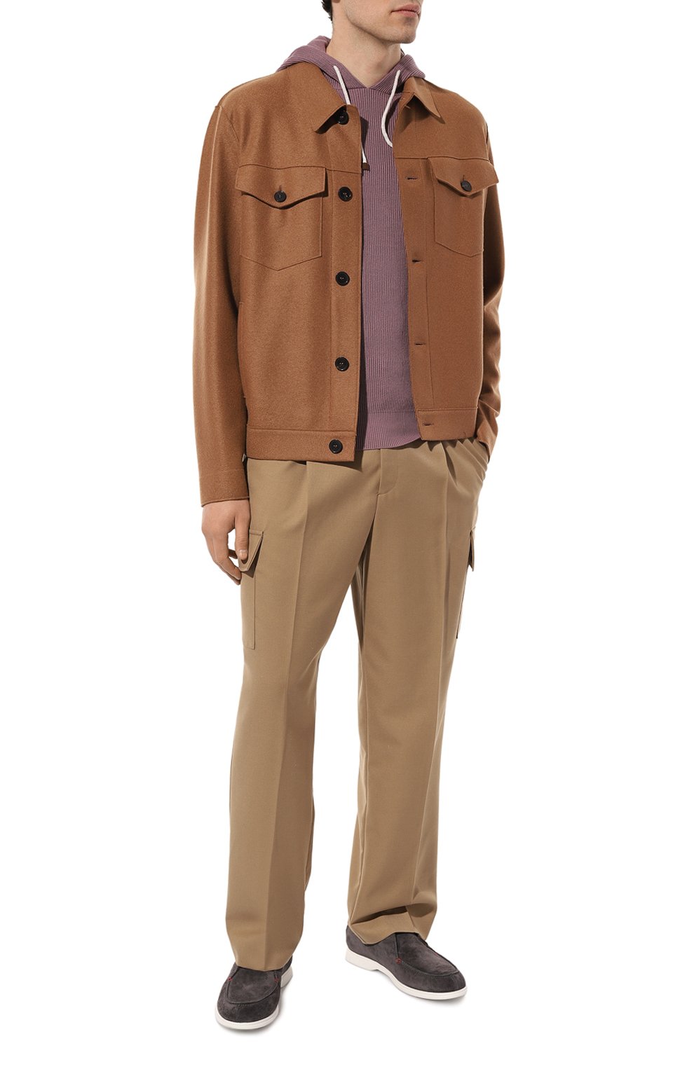 Замшевые лоферы KITON серого цвета по цене 111000 руб., арт. USSA086N00977, фото 2 Замшевые лоферы KITON, арт. USSA086N00977, фото 2