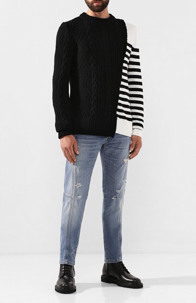 Джинсы с потертостями BALMAIN, арт. SH05332/Z750, фото 2