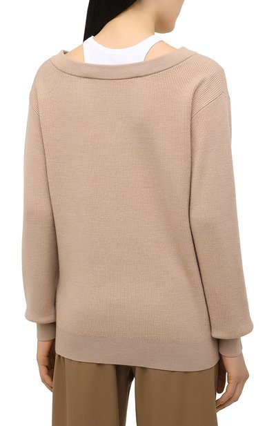Шерстяной пуловер ALEXANDERWANG.T бежевого цвета по цене 49600 руб., арт. 4KC1201038, фото 4 Шерстяной пуловер ALEXANDERWANG.T, арт. 4KC1201038, фото 4