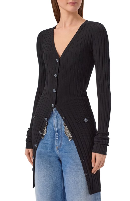 Кардиган из вискозы Dolce & Gabbana FXVDGZ/JFMIB Чёрный  FXVDGZ/JFMIB Фото 3