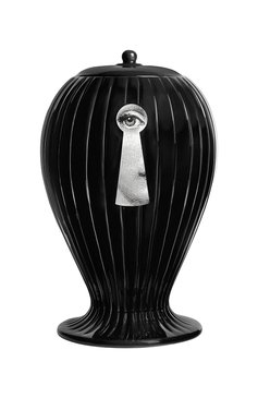 Ваза serratura rigato verticale FORNASETTI черного цвета, арт. F0R-10579 | Фото 2 (Нос: Не проставлено; Региональные ограничения белый список (Axapta Mercury): Не проставлено; Ограничения доставки: fragile-2)