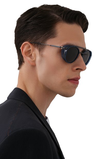Солнцезащитные очки AKONI синего цвета по цене 61950 руб., арт. AKS-501C, фото 2 Солнцезащитные очки AKONI, арт. AKS-501C, фото 2