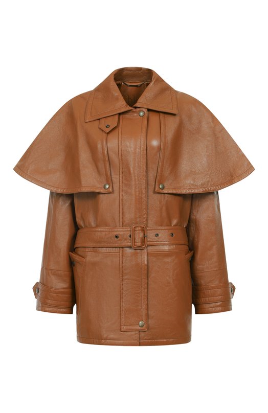 Кожаная куртка Chloé CHC24WCM20202 Коричневый CHC24WCM20202