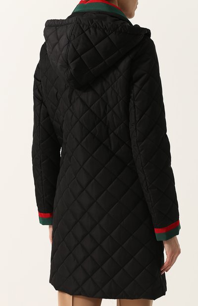 Приталенное стеганое пальто с капюшоном GUCCI, арт. 473850/ZJZ36, фото 4