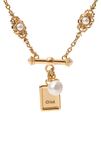 Колье CHLOÉ золотого цвета по цене 75250 руб., арт. CH26SJN02BRE, фото 3 Колье CHLOÉ, арт. CH26SJN02BRE, фото 3