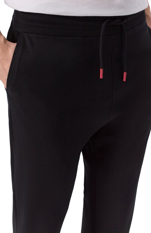Брюки из хлопка и шелка Kiton UMKY02402 Чёрный  UMKY02402 Фото 5