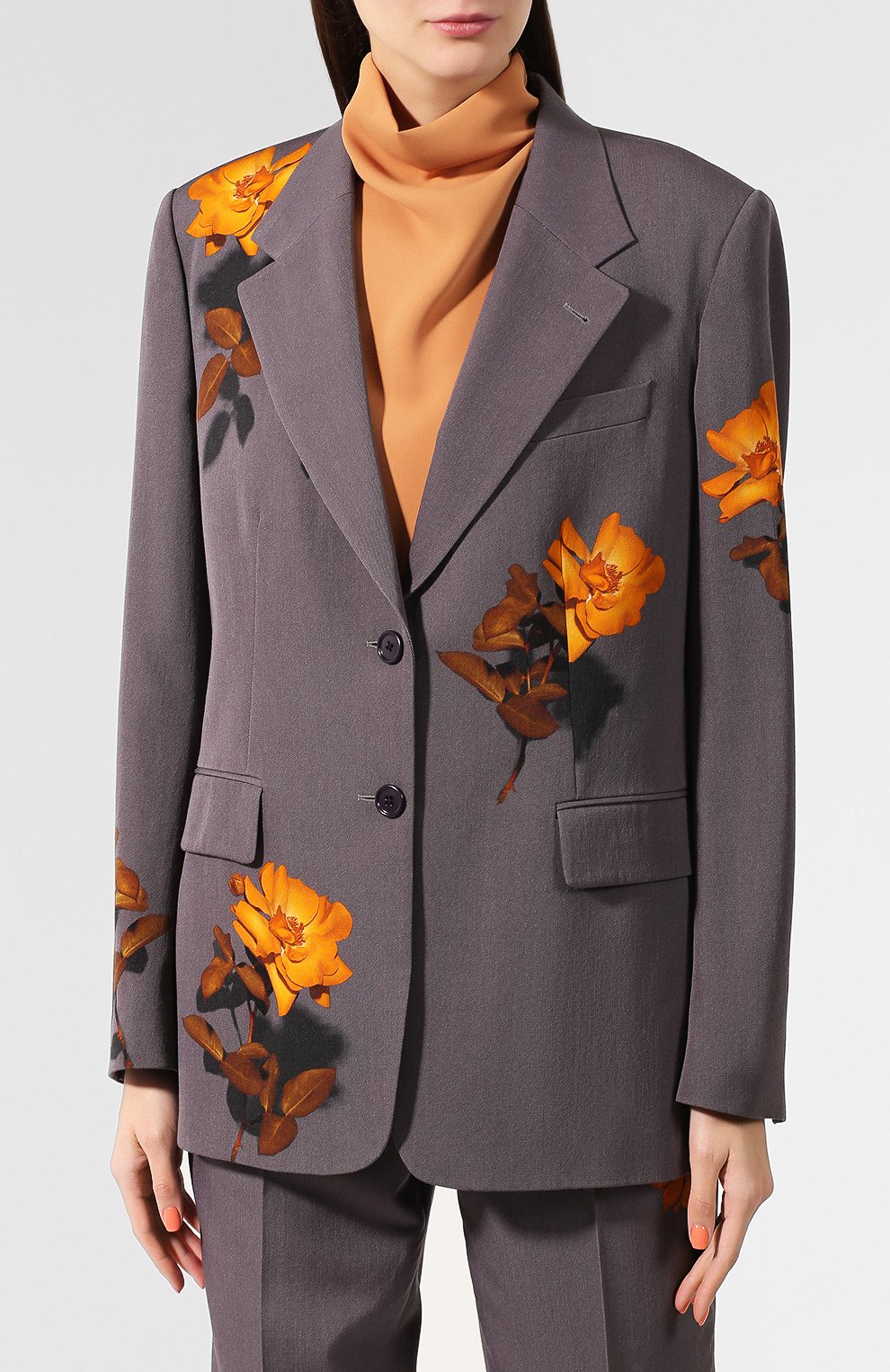 Шерстяной жакет DRIES VAN NOTEN серого цвета по цене 103500 руб., арт. 192-10404-8428, фото 3 Шерстяной жакет DRIES VAN NOTEN, арт. 192-10404-8428, фото 3