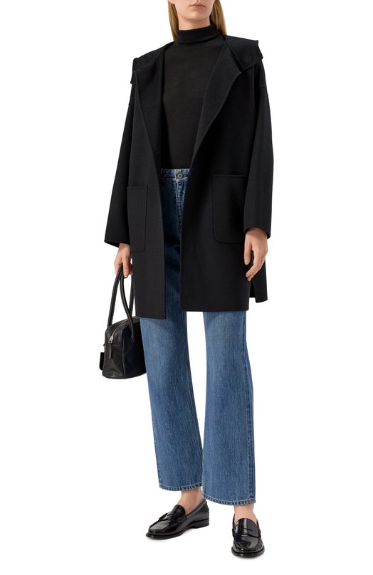 Парка из шерсти и кашемира Max Mara Studio ZINA Чёрный  ZINA Фото 2