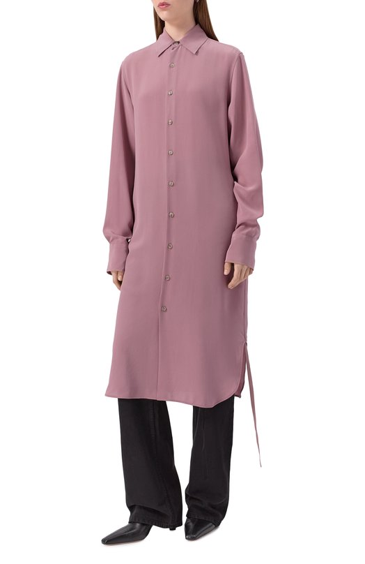 Шелковая рубашка Ann Demeulemeester B0012438/FA634 Розовый  B0012438/FA634 Фото 3