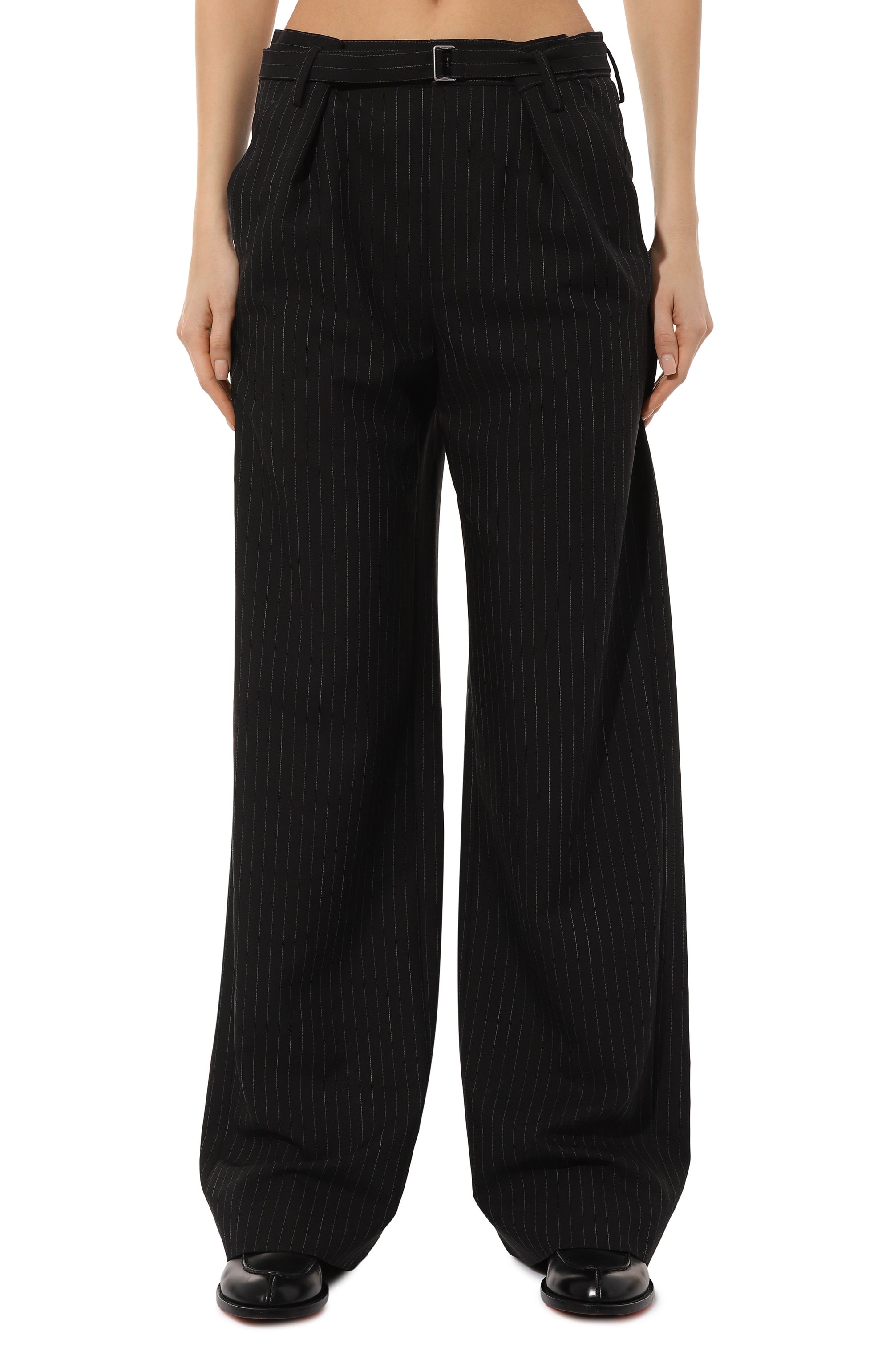 Шерстяные брюки ANN DEMEULEMEESTER, арт. 2402-W-TR01-FA516-D0091, фото 3