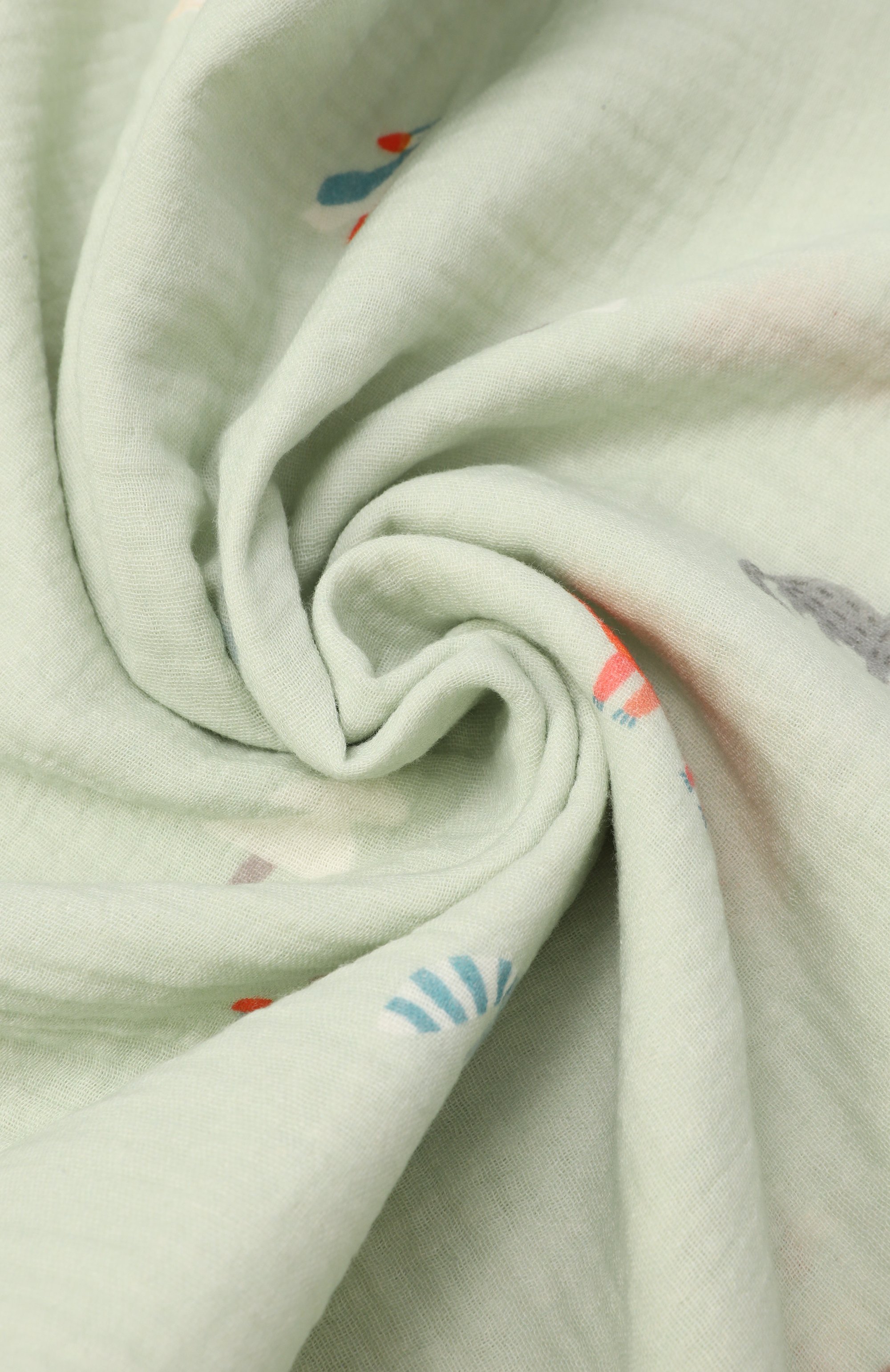 Комплект из двух пеленок BUBA KIDS разноцветного цвета по цене 2650 руб., арт. BKMUSSW39, фото 4 Комплект из двух пеленок BUBA KIDS, арт. BKMUSSW39, фото 4