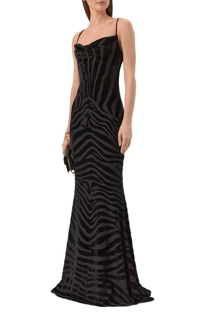 Женское платье из вискозы BALMAIN, арт. FF0RN300/JL11
