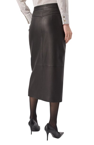 Кожаная юбка HUGO черного цвета по цене 52300 руб., арт. 50529939, фото 4 Кожаная юбка HUGO, арт. 50529939, фото 4