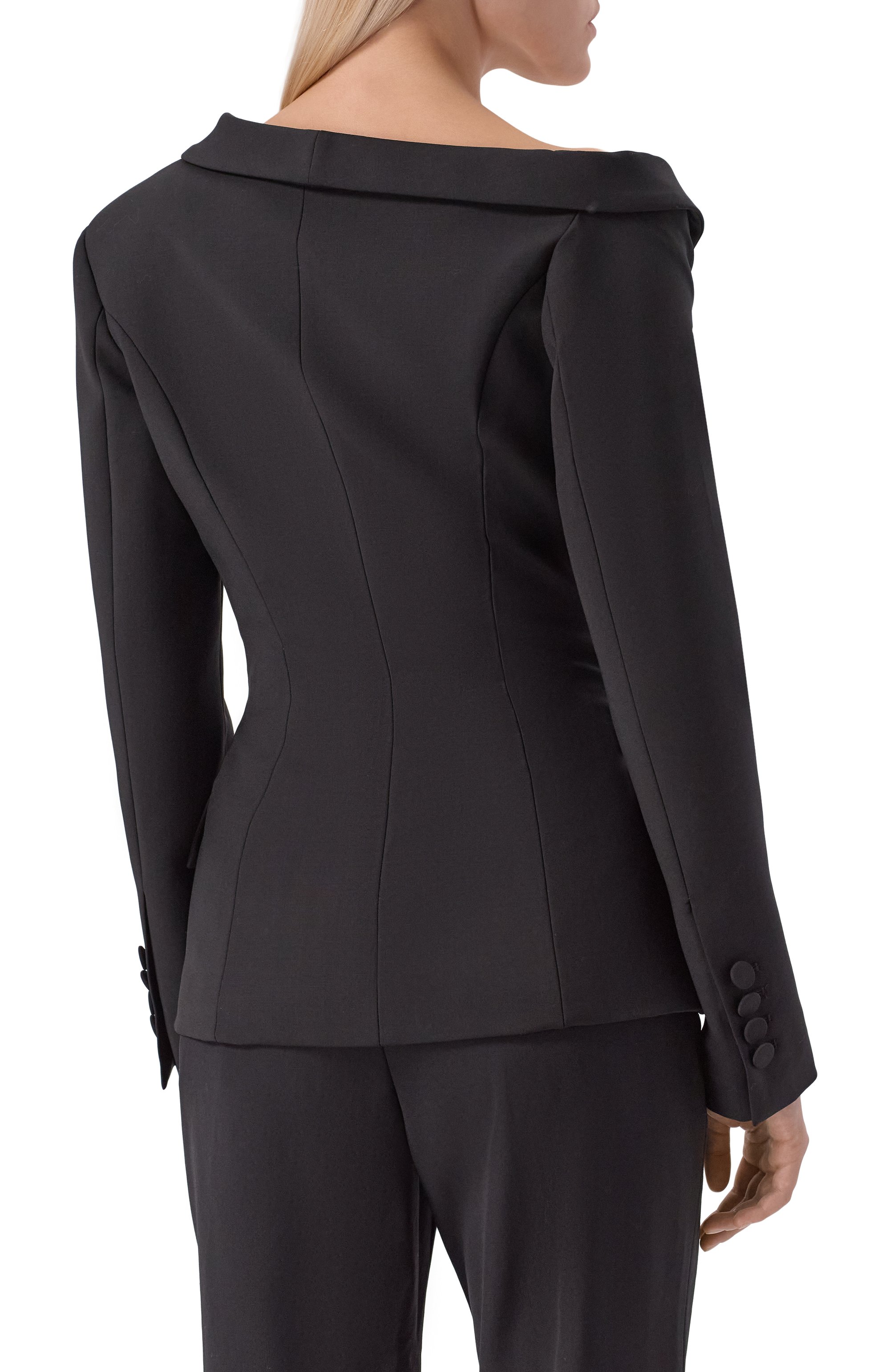 Жакет GIUSEPPE DI MORABITO черного цвета по цене 98450 руб., арт. 05FWJA124X 05327A, фото 4 Жакет GIUSEPPE DI MORABITO, арт. 05FWJA124X 05327A, фото 4