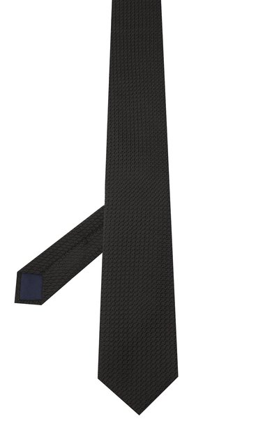 Шелковый галстук CORNELIANI черного цвета по цене 19950 руб., арт. 86U306-0820306/00, фото 2 Шелковый галстук CORNELIANI, арт. 86U306-0820306/00, фото 2