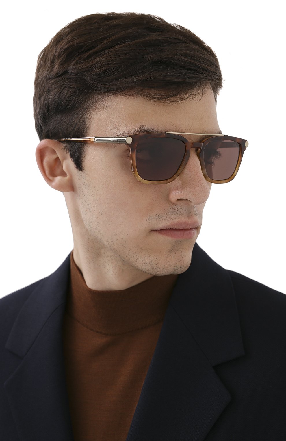 Солнцезащитные очки BRIONI светло-коричневого цвета по цене 43900 руб., арт. 0DC500/P3ZAC, фото 2 Солнцезащитные очки BRIONI, арт. 0DC500/P3ZAC, фото 2