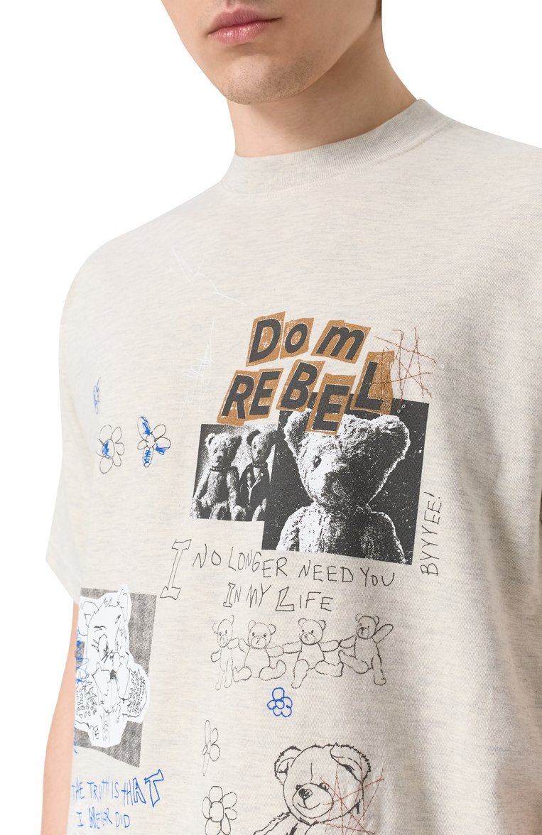 Мужская хлопковая футболка DOMREBEL кремового цвета, арт. STUFFY/T-SHIRT | Фото 5 (Драгоценные камни: Проставлено; Длина (для топов): Стандартные; Материал сплава: Проставлено; Рукава: Короткие; Стили: Гранж, Кэжуэл; Принт: С принтом; Материал внешний: Хлопок; Кросс-КТ: Джерси; Мужское Кросс-КТ: Футболка-одежда)
