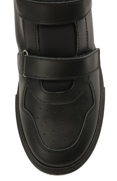 Кожаные кеды с мехом IL GUFO черного цвета по цене 30700 руб., арт. G873/VITELL0 M0VIE/35-42, фото 4 Кожаные кеды с мехом IL GUFO, арт. G873/VITELL0 M0VIE/35-42, фото 4