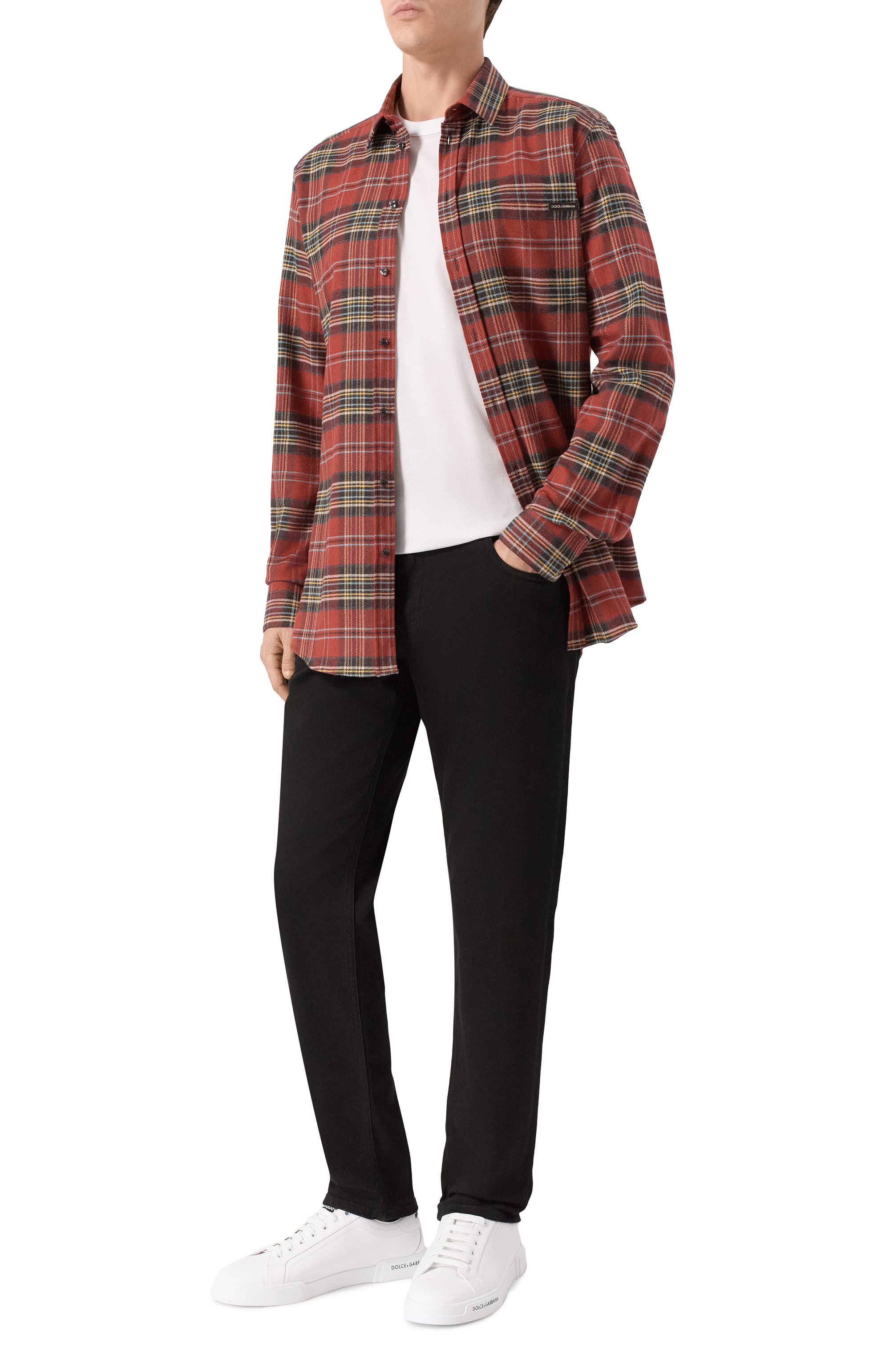 Хлопковая рубашка DOLCE & GABBANA, арт. G5JZ9T/FQ5NG, фото 2