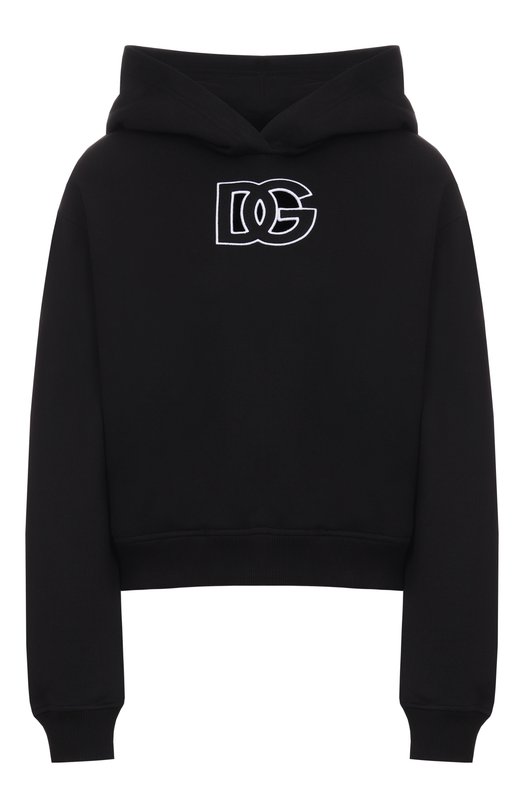 Хлопковое худи Dolce & Gabbana F9S47Z/GDC9Y Чёрный F9S47Z/GDC9Y