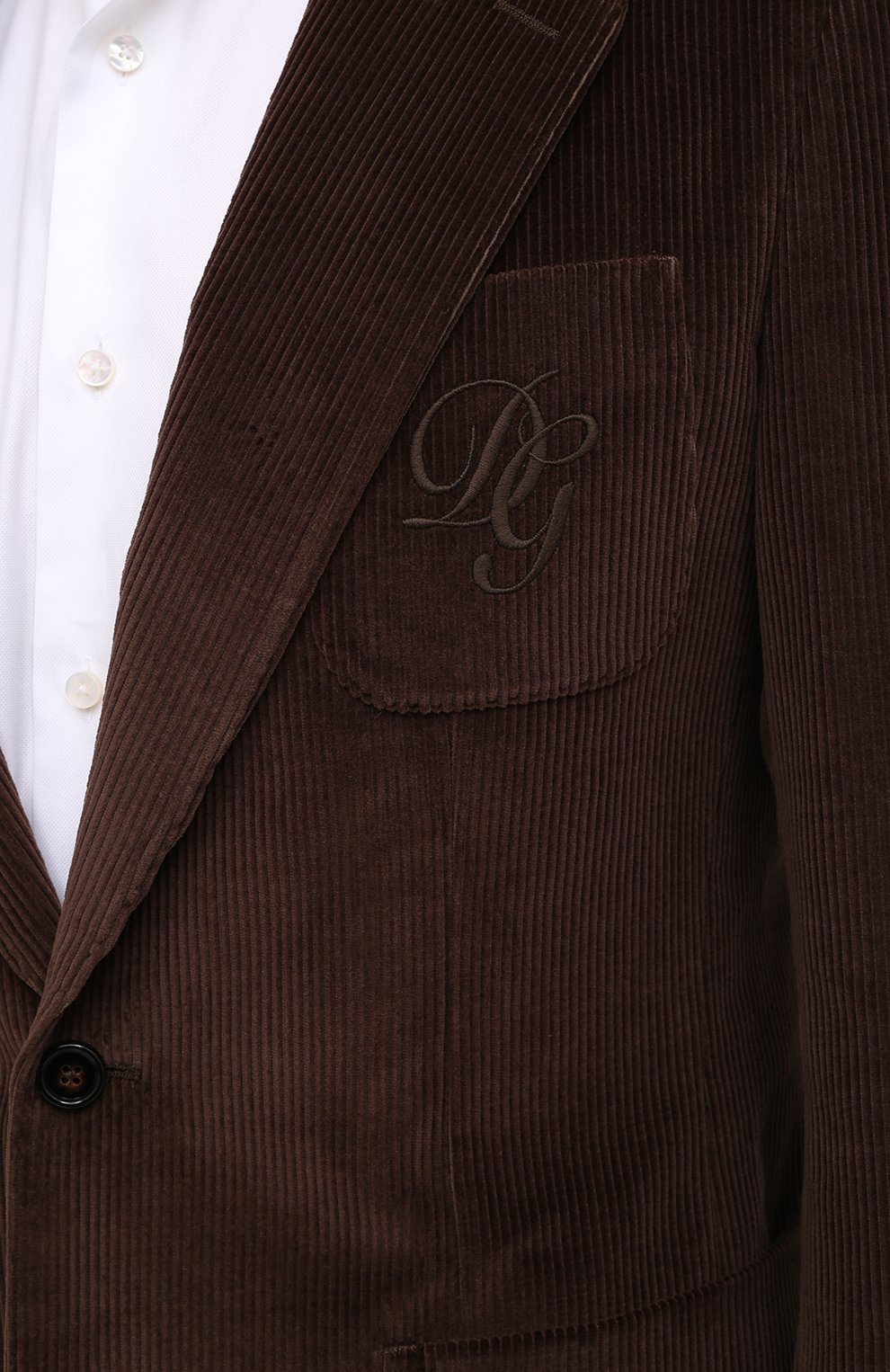 Вельветовый пиджак DOLCE & GABBANA коричневого цвета по цене 231000 руб., арт. G20S5Z/FUVB2, фото 6 Вельветовый пиджак DOLCE & GABBANA, арт. G20S5Z/FUVB2, фото 6