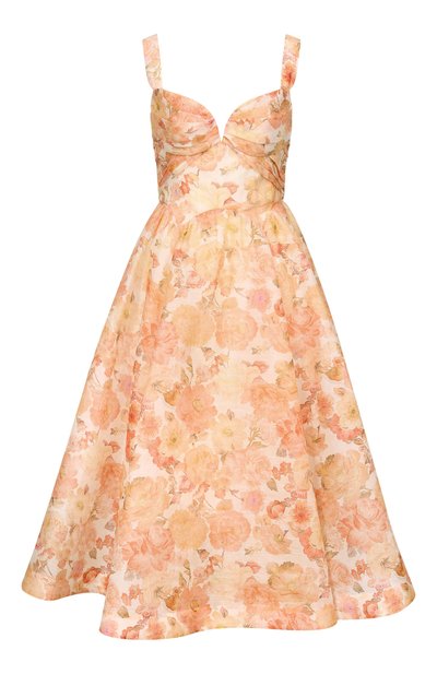 Женское платье изо льна и шелка ZIMMERMANN, арт. 6847DC261_001