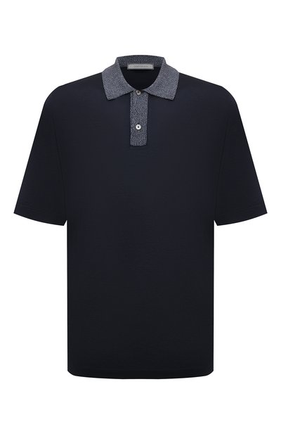 Мужское поло из хлопка и шелка CORTIGIANI, арт. 716636