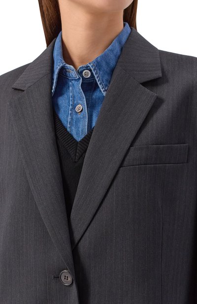 Жакет JUUN.J серого цвета по цене 99500 руб., арт. JW6211W00, фото 5 Жакет JUUN.J, арт. JW6211W00, фото 5