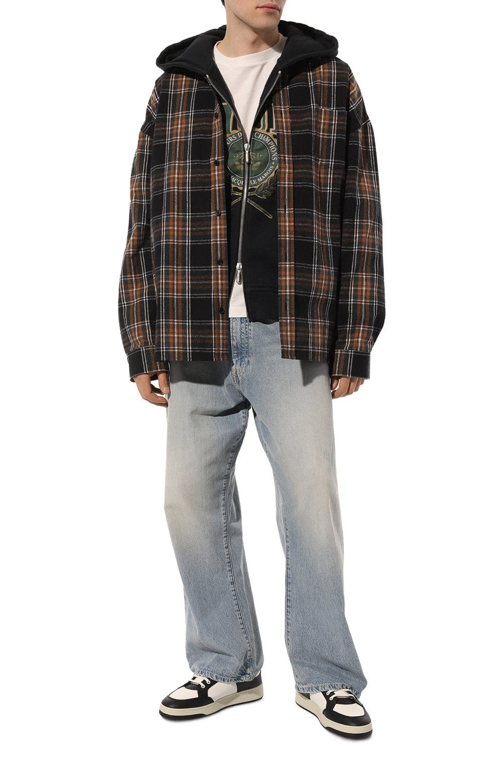 Кожаные кеды sl/61 SAINT LAURENT, арт. 713600/AAAWR, фото 2