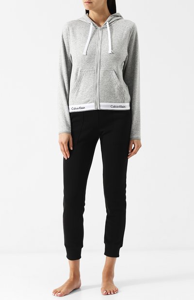 Хлопковый кардиган на молнии с капюшоном CALVIN KLEIN, арт. QS5667E, фото 2