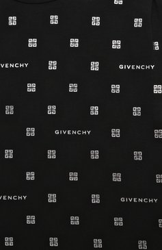 Детская хлопковая футболка GIVENCHY черного цвета, арт. H15344/12+/14 | Фото 3 (Девочки Кросс-КТ: футболка-одежда; Рукава: Короткие; Материал сплава: Проставлено; Материал внешний: Хлопок; Драгоценные камни: Проставлено; Ростовка одежда: 13 - 15 лет | 158 см)