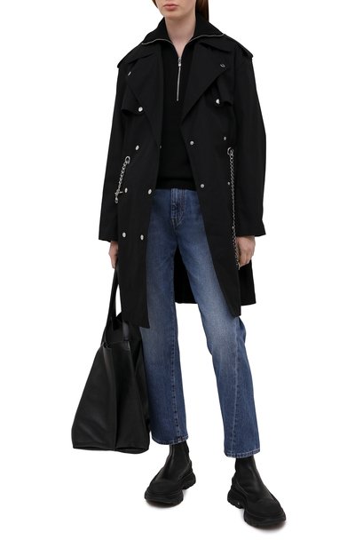 Хлопковый тренч MICHAEL MICHAEL KORS черного цвета по цене 53050 руб., арт. MS1200BDTY, фото 2 Хлопковый тренч MICHAEL MICHAEL KORS, арт. MS1200BDTY, фото 2