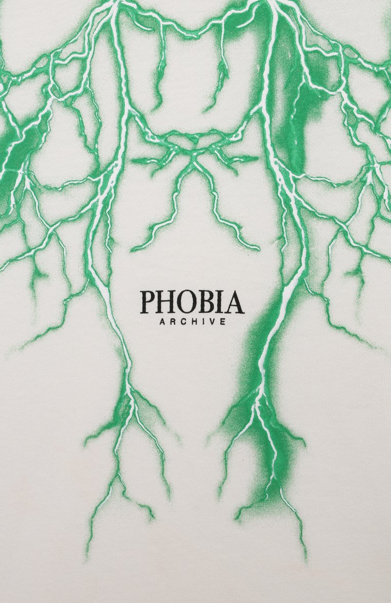 Детская хлопковая футболка PHOBIA ARCHIVE кремвого цвета, арт. PHK00546 | Фото 3 (Драгоценные камни: Проставлено; Рукава: Короткие; Материал внешний: Хлопок; Материал сплава: Проставлено; Мальчики Кросс-КТ: Футболка-одежда)