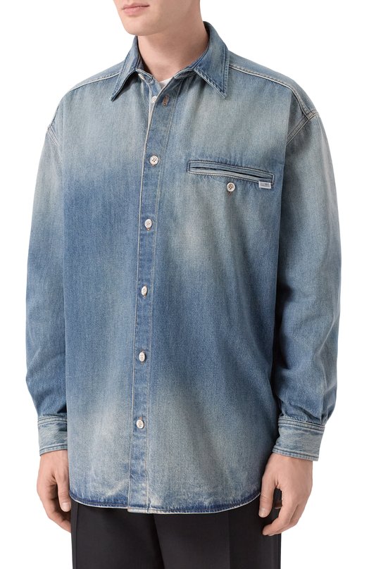 Джинсовая рубашка MM6 SH0DT0044/M30055 Синий  SH0DT0044/M30055 Фото 3