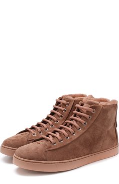 Высокие замшевые кеды peter с внутренней меховой отделкой GIANVITO ROSSI, арт. S20386.W1PRA.SUEPRAL, фото 1