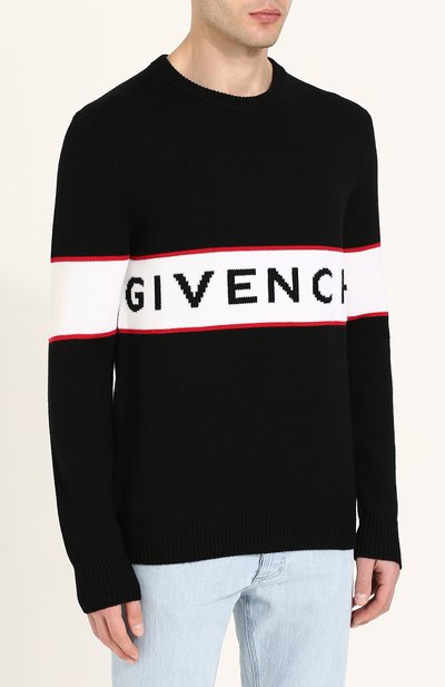 Шерстяной джемпер с логотипом бренда GIVENCHY, арт. BM900G400M, фото 3