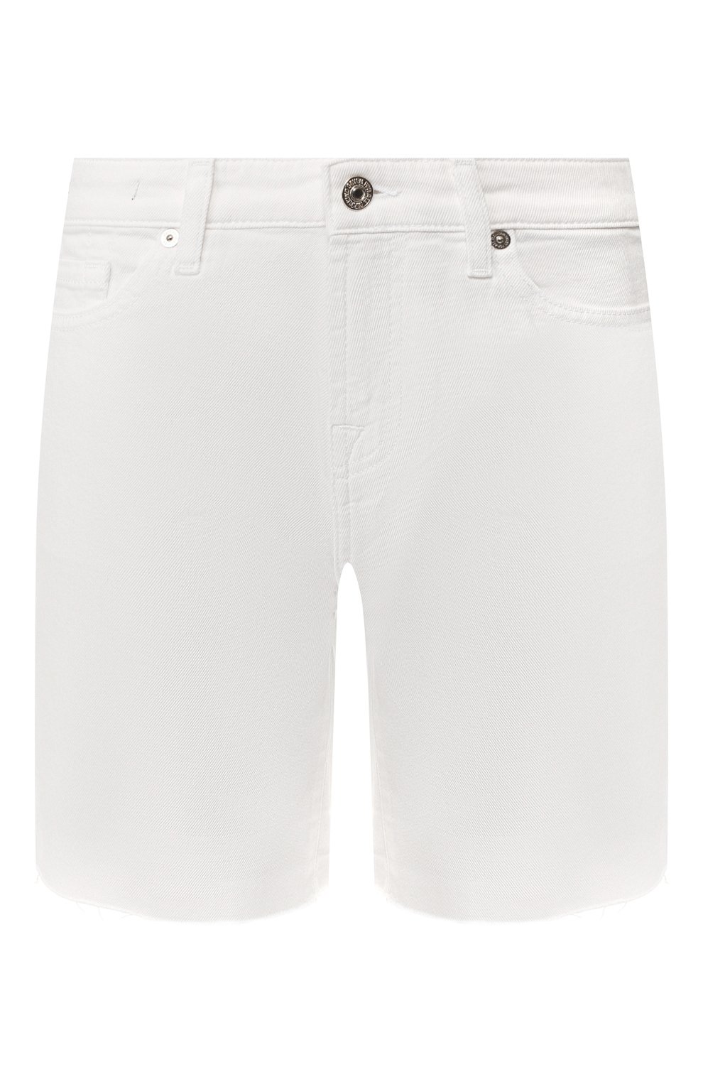 Джинсовые шорты 7 FOR ALL MANKIND белого цвета по цене 10700 руб., арт. JSWUV690WI, фото 1 Джинсовые шорты 7 FOR ALL MANKIND, арт. JSWUV690WI, фото 1