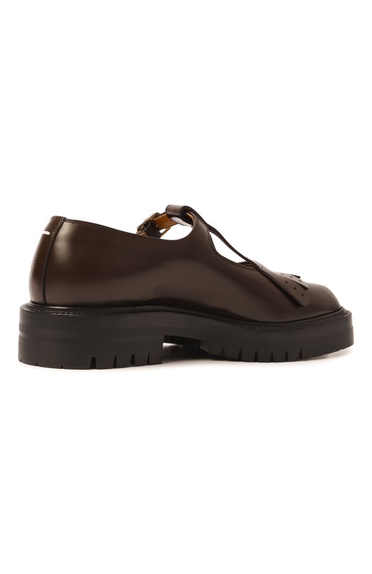 Кожаные туфли Mary-Janes Tabi Maison Margiela S58WR0115/P3827 Коричневый  S58WR0115/P3827 Фото 5