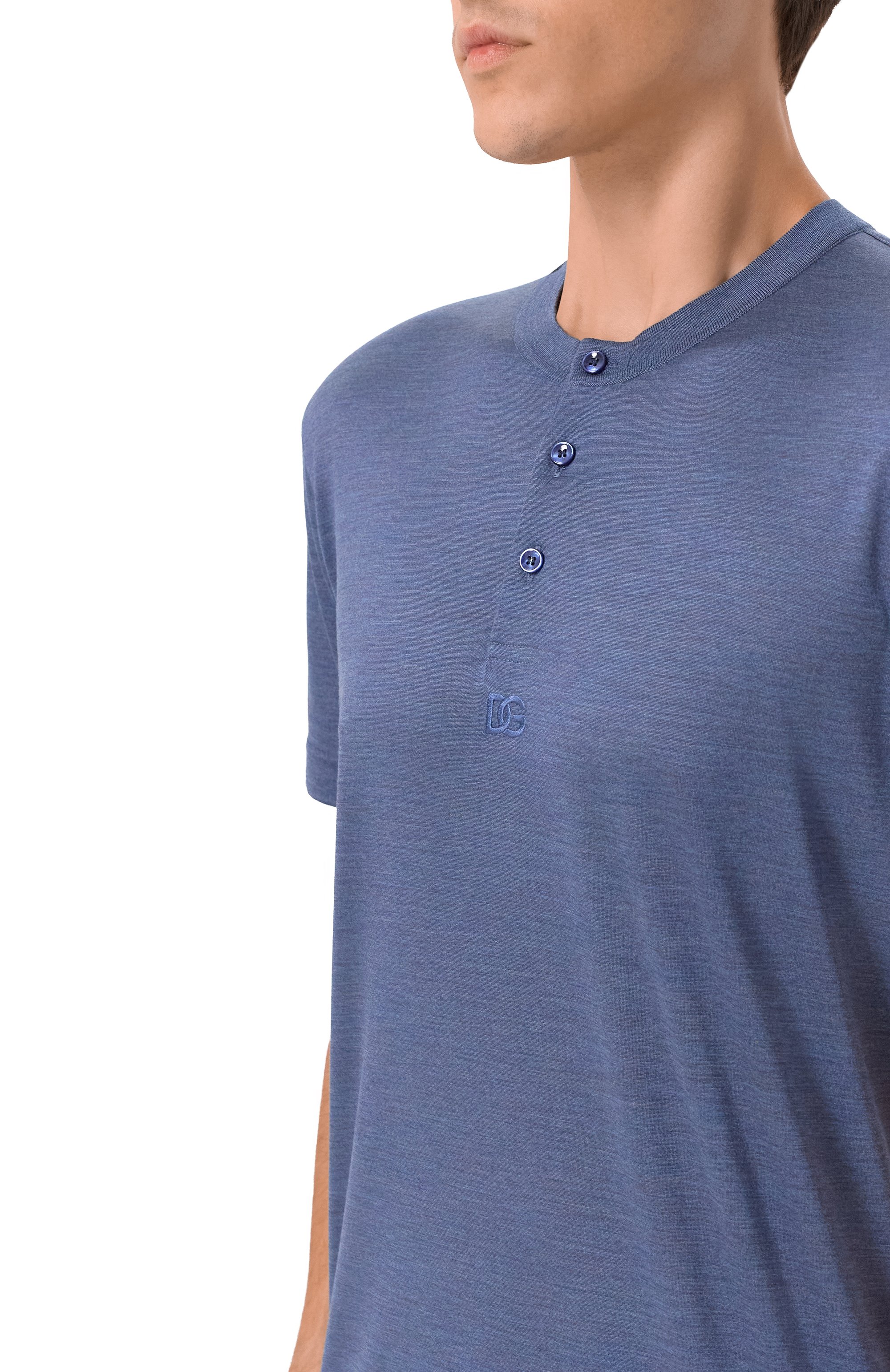 Шелковая футболка-хенли DOLCE & GABBANA, арт. G8QK3Z/G7PG0, фото 5