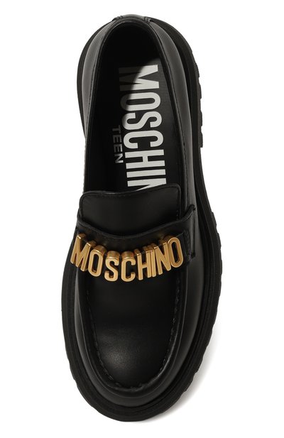 Кожаные лоферы MOSCHINO, арт. 78746/VAR1/28-35, фото 4