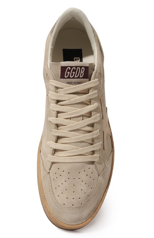 Замшевые кеды Ballstar Golden Goose Deluxe Brand GWF00117.F005369 Бежевый  GWF00117.F005369 Фото 6