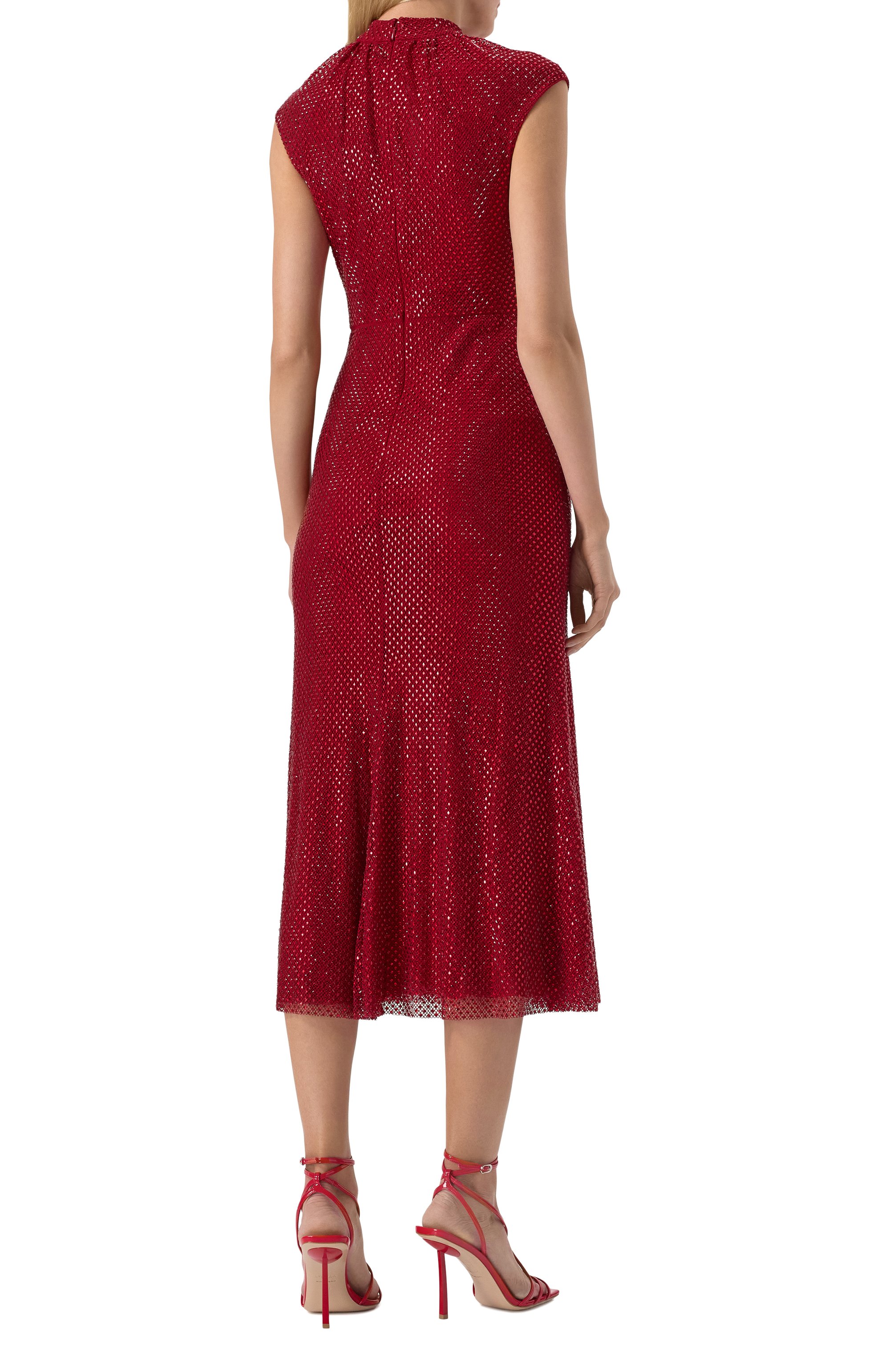 Платье с отделкой стразами SELF-PORTRAIT, арт. RS25923MR, фото 4