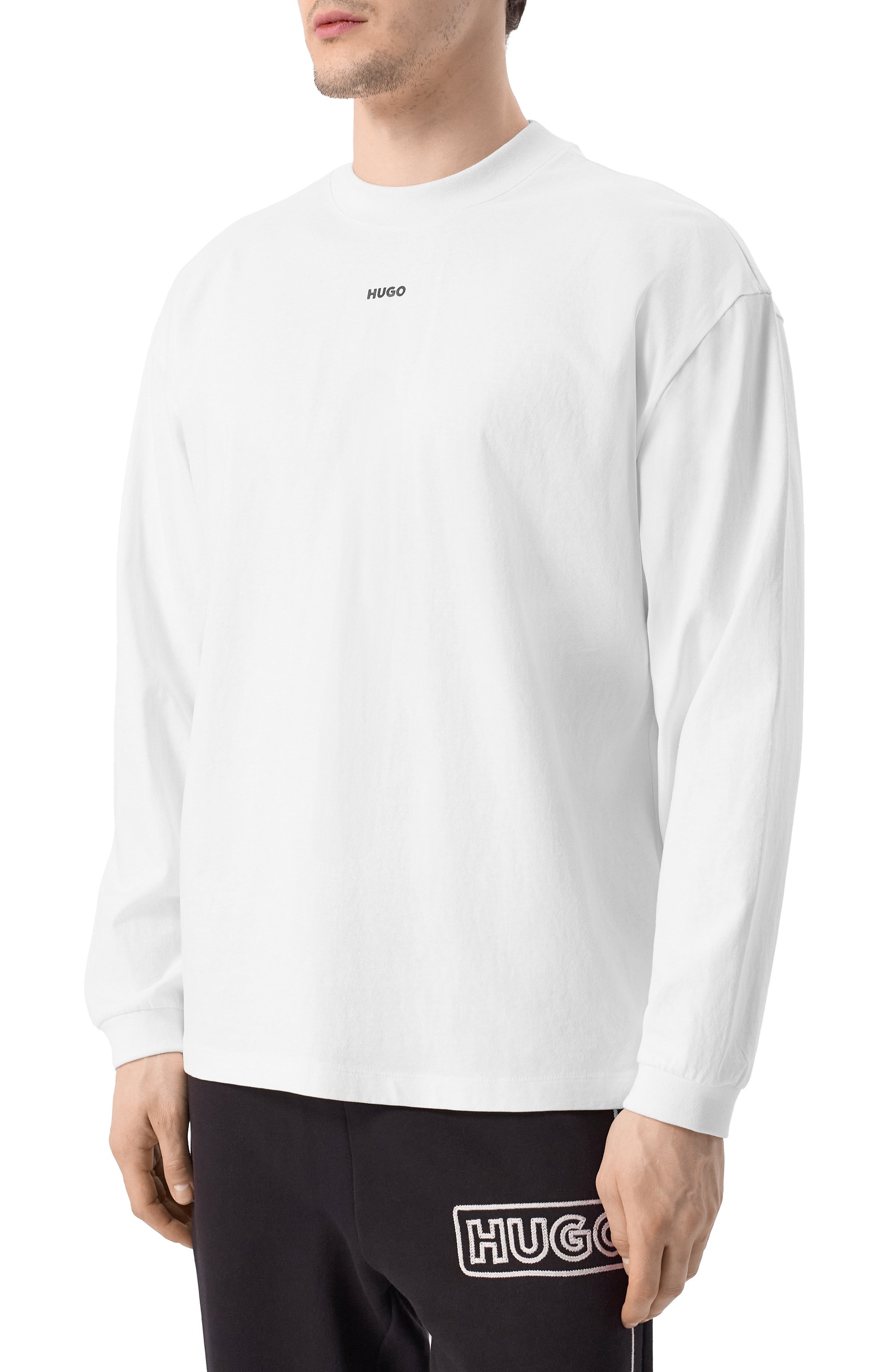 Хлопковый лонгслив HUGO, арт. 50511029, фото 3