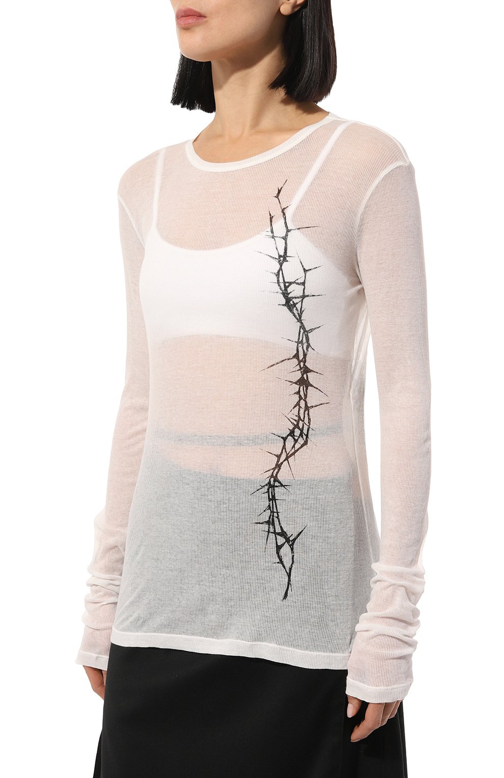 Хлопковый лонгслив ANN DEMEULEMEESTER, ар�т. 2402-W-JTS12-35-FA434-002, фото 3