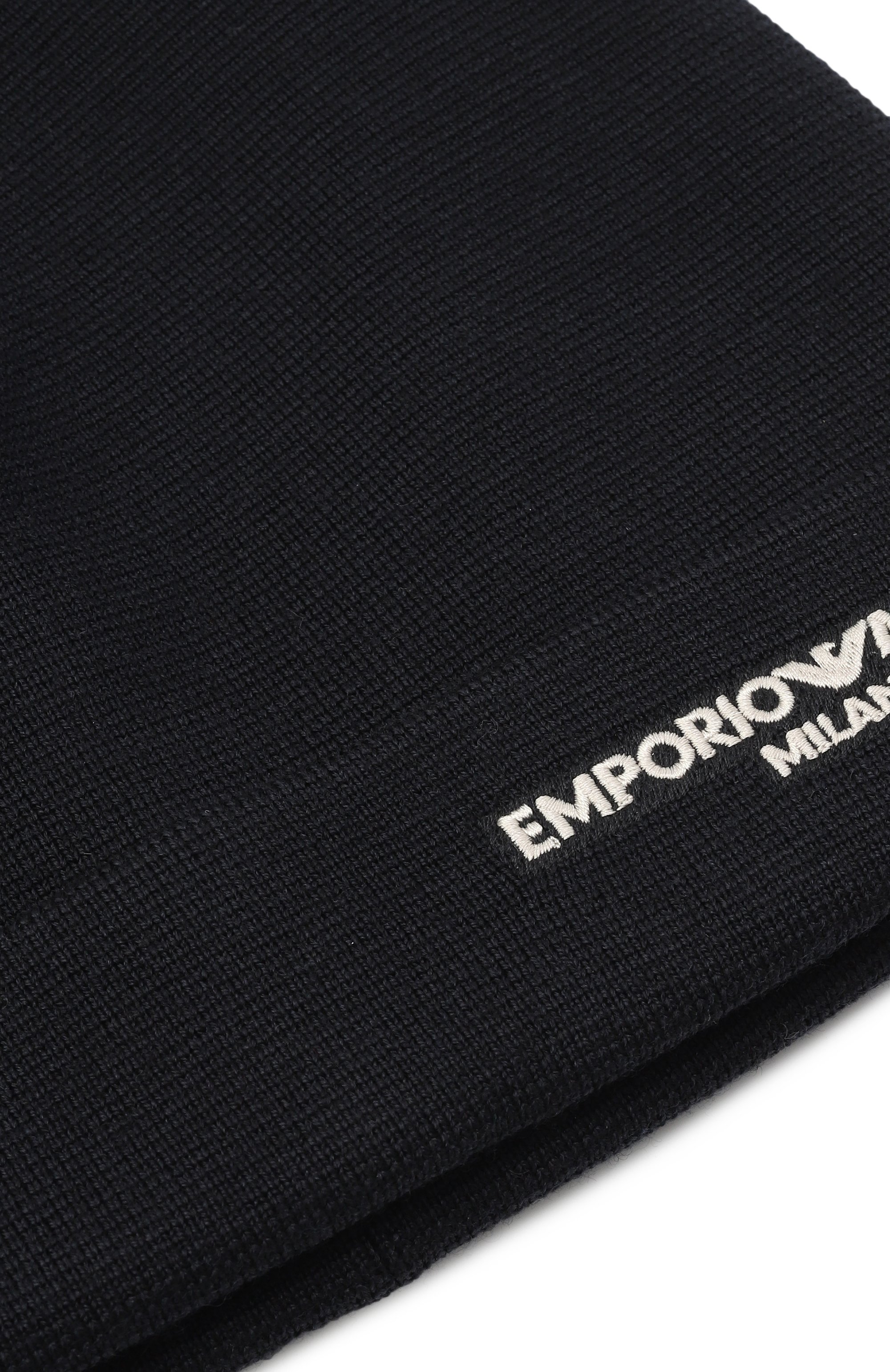 Шерстяная шапка EMPORIO ARMANI темно-синего цвета по цене 12700 руб., арт. EM002715/AF18241, фото 3 Шерстяная шапка EMPORIO ARMANI, арт. EM002715/AF18241, фото 3