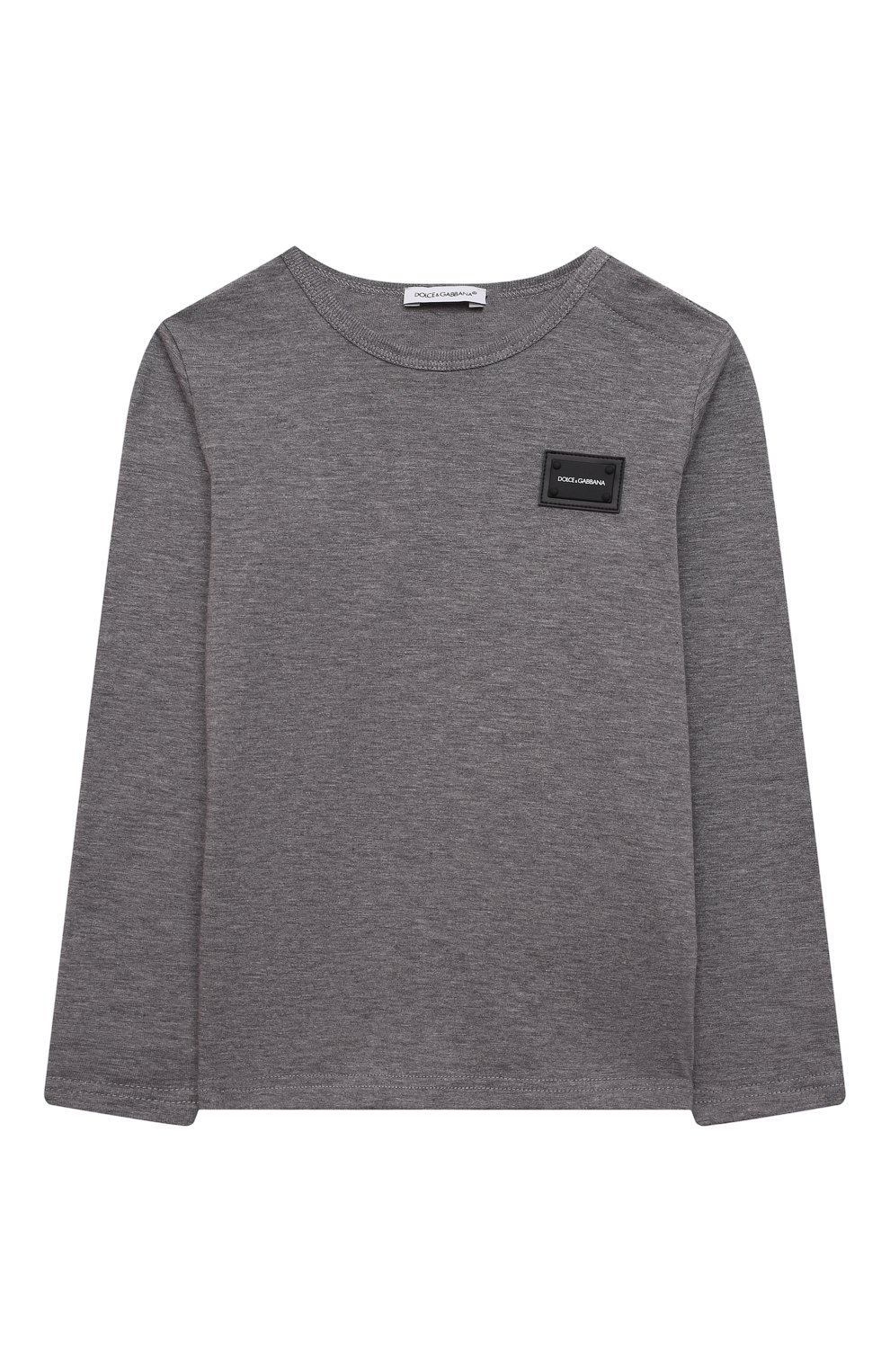 Хлопковый лонгслив DOLCE & GABBANA серого цвета по цене 15150 руб., арт. L1JT7M/G70LK, фото 1 Хлопковый лонгслив DOLCE & GABBANA, арт. L1JT7M/G70LK, фото 1